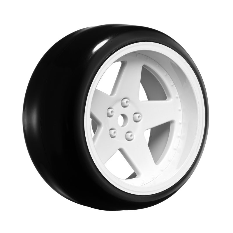 Däck & Fälg Drift / 5-Eker Vit (2,4,6,8mm Offset) 12mm Hex (4)