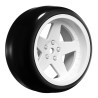 Däck & Fälg Drift / 5-Eker Vit (2,4,6,8mm Offset) 12mm Hex (4)