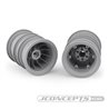 Krimson Dually - 2.6" dual truck wheels w/ adaptors, covers - (gray / silver) - 2pc.