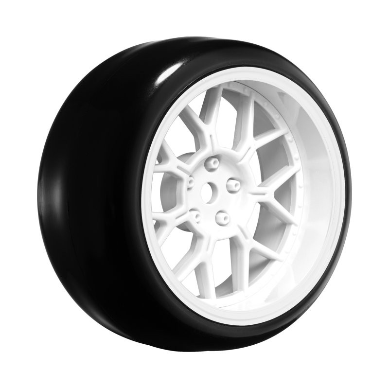 Däck & Fälg Drift / 14-Eker Vit (2,4,6,8mm Offset) 12mm Hex (4)