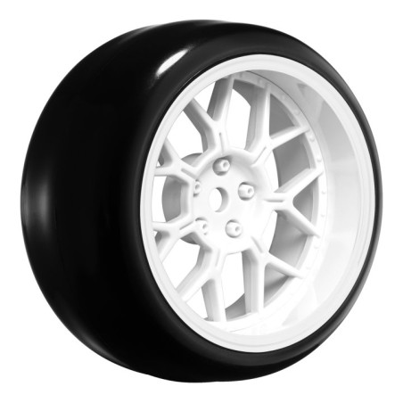 Däck & Fälg Drift / 14-Eker Vit (2,4,6,8mm Offset) 12mm Hex (4)