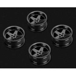 Däck & Fälg Drift / 5-Eker Svart (2,4,6,8mm Offset) 12mm Hex (4)