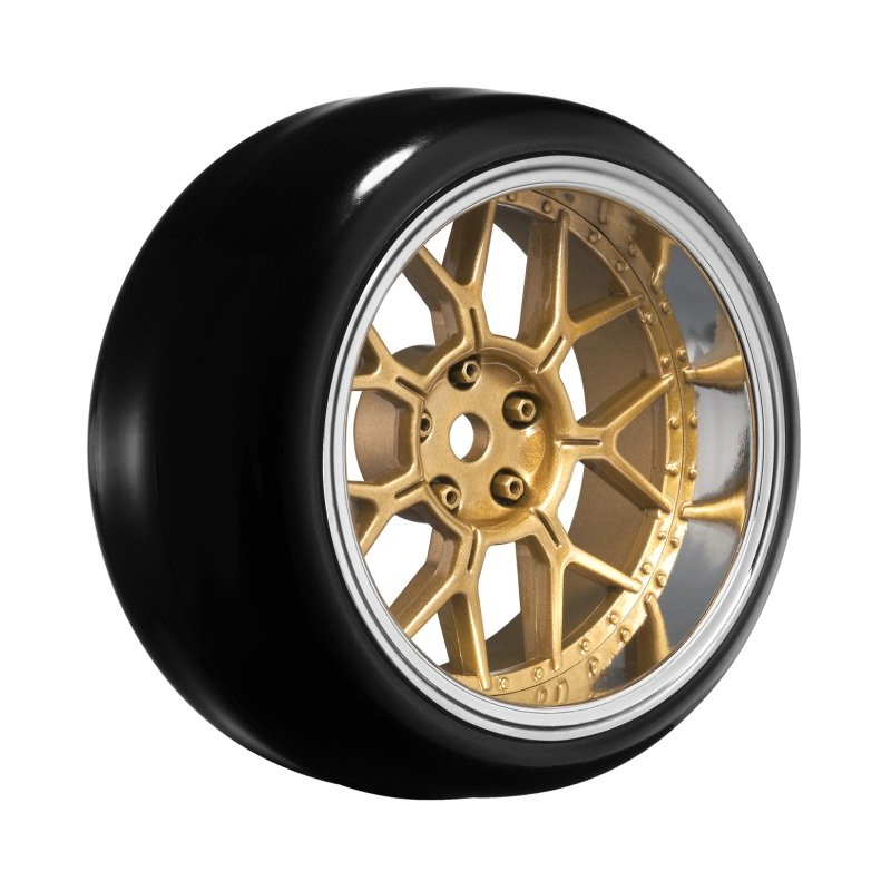 Tires & Wheels Drift / 14-Spoke Bronze (2,4,6,8mm Offset) 12mm Hex (4)