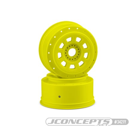 9-shot 17mm hex SCT tire wheel - yellow, 2pc.