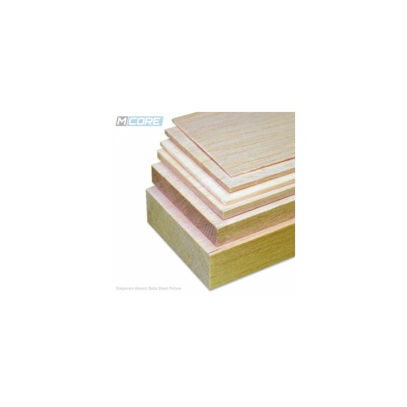 Balsa sheet 8x100x1000mm M-Core