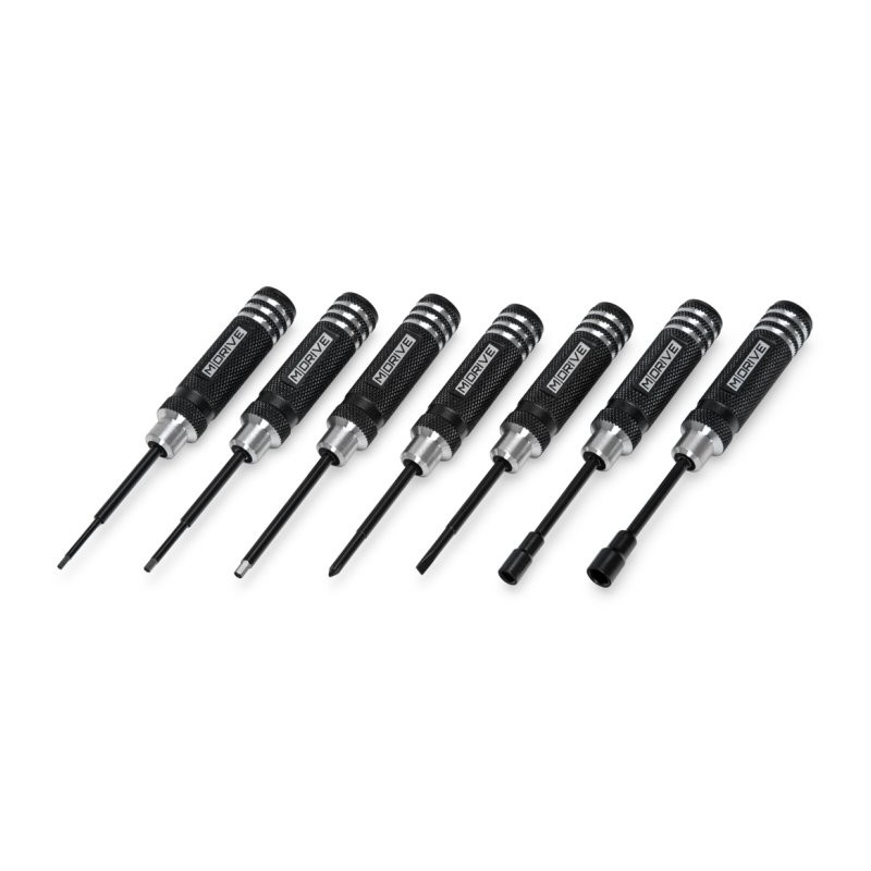 Mini Tool Set Hex & Nut Drivers + Flat & Cross 7-pieces