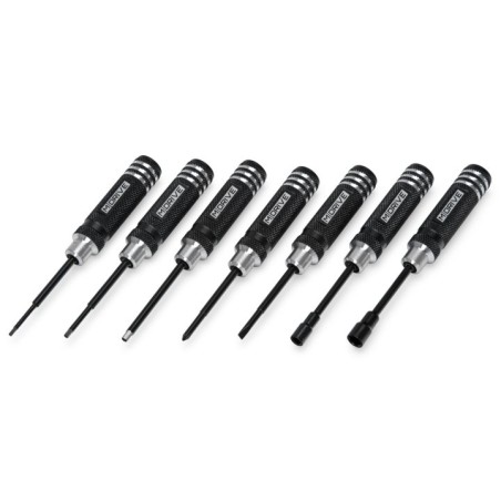 Mini Tool Set Hex & Nut Drivers + Flat & Cross 7-pieces