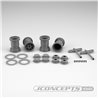 Tribute - 1/24th Mini Monster Truck wheel w/ accessories (gray) - 4pc.