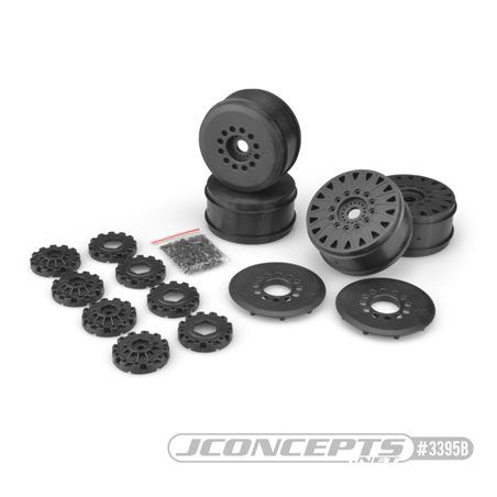 Cheetah 83mm speed-run wheel w/ 12 and 17mm hex adaptor, 4pc. (black) 