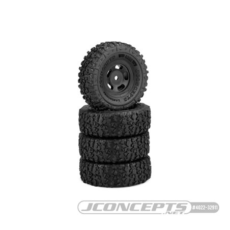 Landmines - green compound - pre-mounted, black 3431B Glide 5 wheel (Fits - SCX24)
