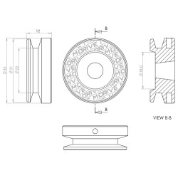 Flywheel R21 Marine Direct Drive Short