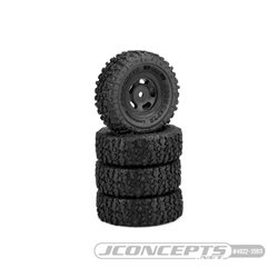 Landmines - gold compound - pre-mounted, black 3431B Glide 5 wheel (Fits - SCX24)