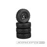 Tusk - green compound - pre-mounted, black 3431B Glide 5 wheel (Fits - SCX24)
