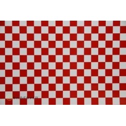 Oracover Fun 4 White-Red Checkered 2m