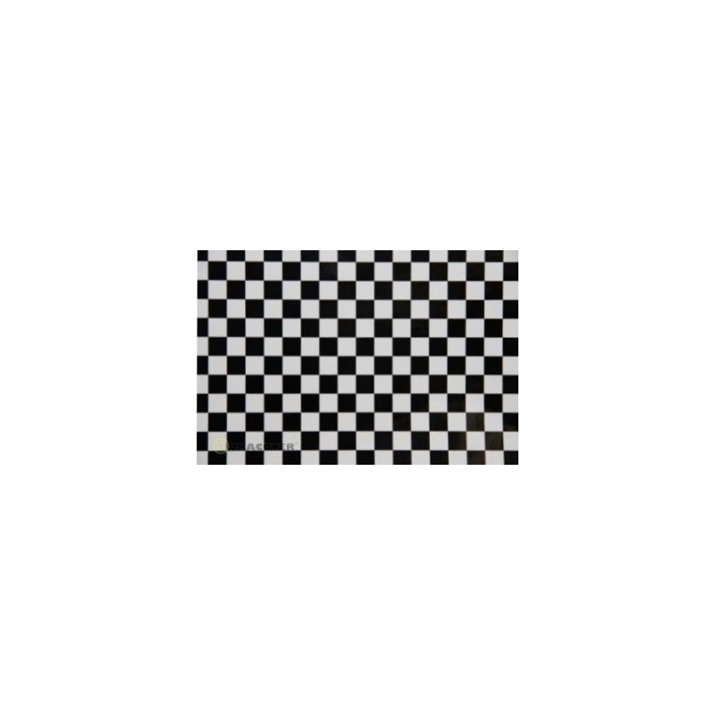 Oracover Fun 4 White-Black Checkered 2m