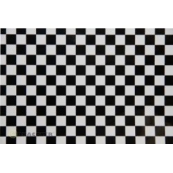 Oracover Fun 4 White-Black Checkered 2m