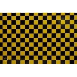 Oracover Fun 4 Yellow-Black Checkered 2m