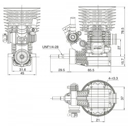 O.S.SPEED B2105 3.5cc Buggy Engine Combo Set
