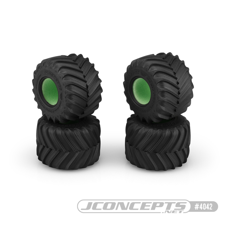 Renegades - blue compound, 1/24th mini monster truck tire - (Fits - 3442 Tribute - 1/24th Mini Monster Truck wheel)