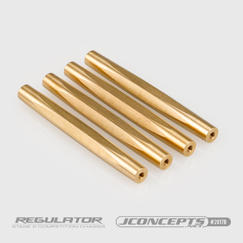 Regulator brass chassis brace tube - 4pc