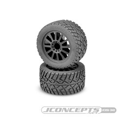 G-Locs - yellow compound - black wheel - (pre-mounted) - E-Stampede and E-Rustler 2wd rear