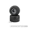 Renegades - yellow compound, pre-mounted on silver 3414S wheels (Fits - Traxxas Maxx & LMT)