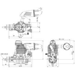 GF30 II 30cc 4-Stroke Gasoline Engine w. Silencer