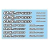 O.S.SPEED Pro Decal 2023 White