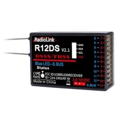Mottagare R12DS 12-kanaler (AT9, AT9S, AT10, AT10ll)