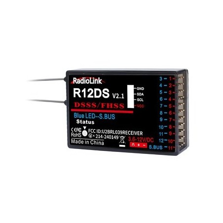 Receiver R12DS 12-channels (AT9, AT9S, AT10, AT10ll)