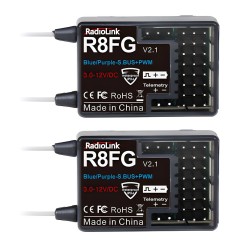 RC8X RC Transmitter with 2x R8FG Receiver