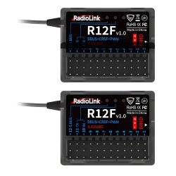 T12D Mode-2 RC Sändare med 2x R12F Mottagare
