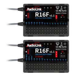 T16D Mode-1 RC Transmitter with 2x R16F Receiver