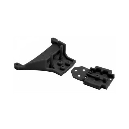 Bulkhead Front Black Slash 4x4(LCG), Rustler 4x4(Short Batt)
