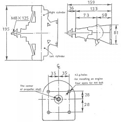 FA-182TD 30cc Twin 4-takts Metanolmotor