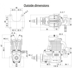 FG-11A 11cc 4-takts Bensinmotor