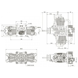 FG-120TS Twin 4-takts Bensinmotor