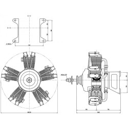 FG-73R5 73cc 4-takts Stjärnmotor Bensin
