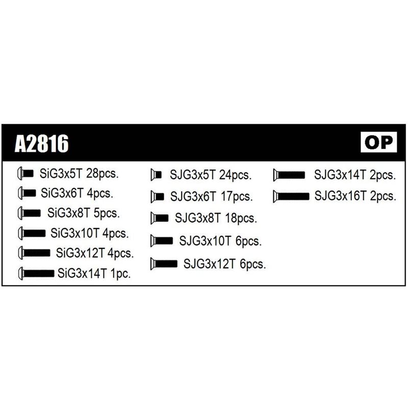 TITANIUM SCREW SET (top) FWD