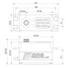 SB-2267SG Servo 25Kg 0.08s HV Alu Brushless Lågt Ståldrev