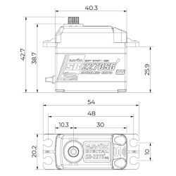 SB-2270SG Plus Servo 40Kg 0,12s HV Alu Brushless Steel Gear
