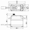 SB-2274SG Plus Servo 25Kg 0,08s HV Alu Brushless Ståldrev