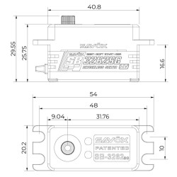 SB-3262SG Servo 28Kg 0,08s HV Alu Brushless Steel Gear Low Profile