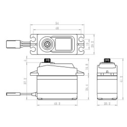 SC-1256TG Plus Servo 20Kg 0,15s Alu Coreless Titanium Gear