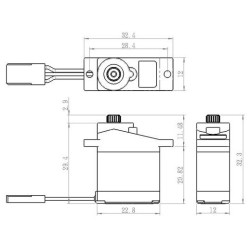 SH-0255MG Plus Servo 3,9Kg 0,13s Alu Metal Gear Micro