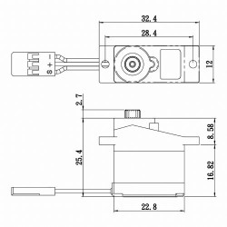 SH-0350MG Plus Servo 2.6Kg 0.16s Alu Micro