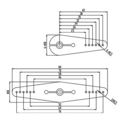 Servo Horn Set (2pcs) Alu High Torque 25T