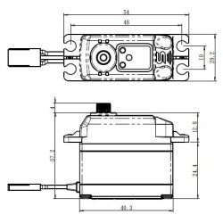 SV-1272SG Plus Servo 35Kg 0.10s HV Alu Coreless Ståldrev