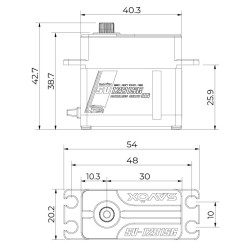 SV-1281SG Servo 60Kg 0.14s HV Alu Coreless Steel Gear