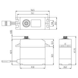 SW-0231MG Plus Servo 25Kg 0,15s Metal Gear WP